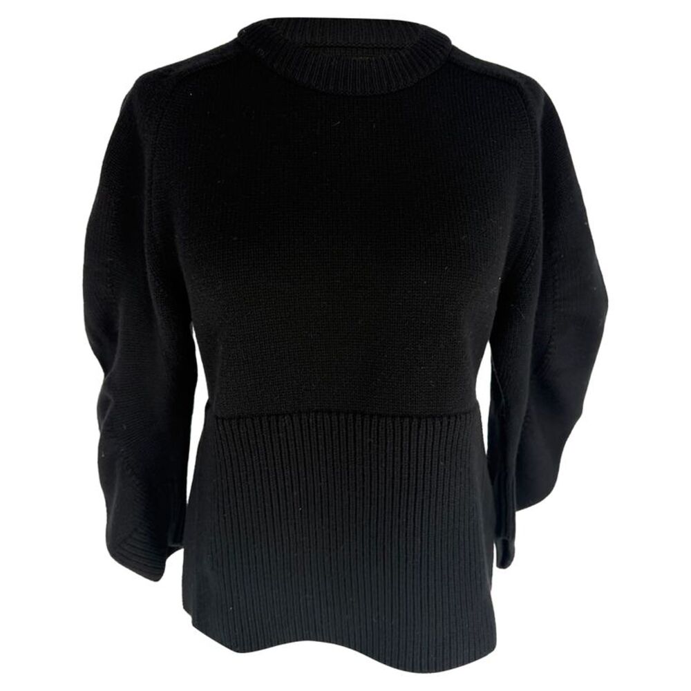 Chloé Rib Knitted Sweater in Black Wool